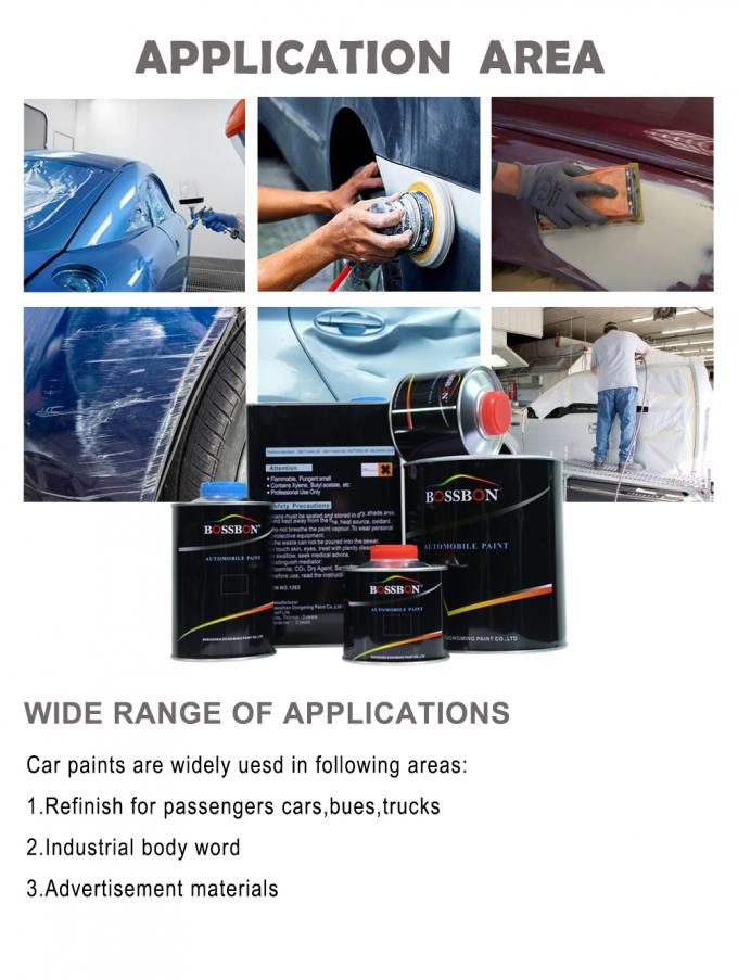 1K 2k High Build Epoxy Primer Automotive Acrylic Car Paint 3 Coats Maximum