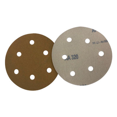 Green Round 5'' Adhesive Backed Sandpaper Sheets For Grinding